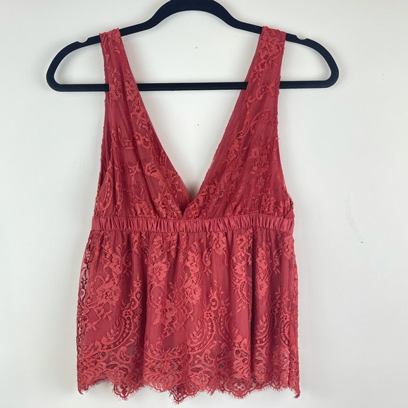 FREE PEOPLE Chante Lace Tie Tank Top Camisole - Picture 4 of 10